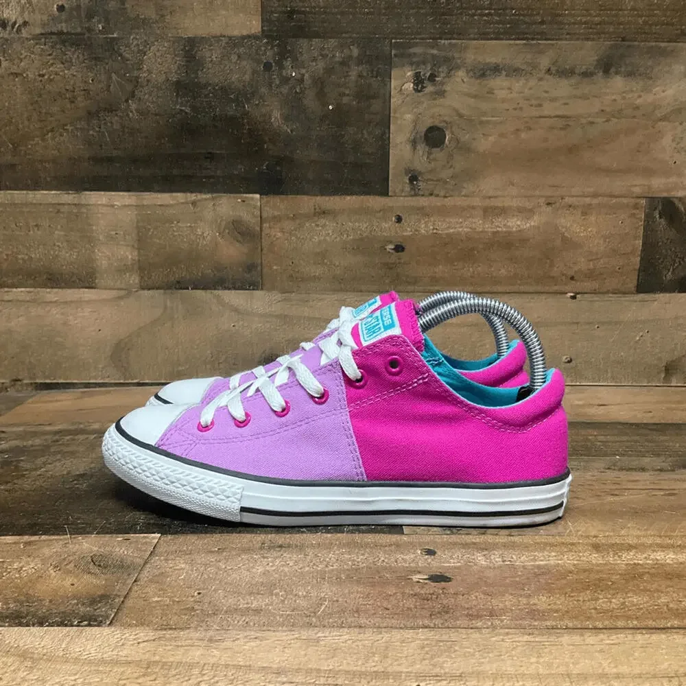 converse chuck taylor all star ox low top colorblock pink lavender girls 5